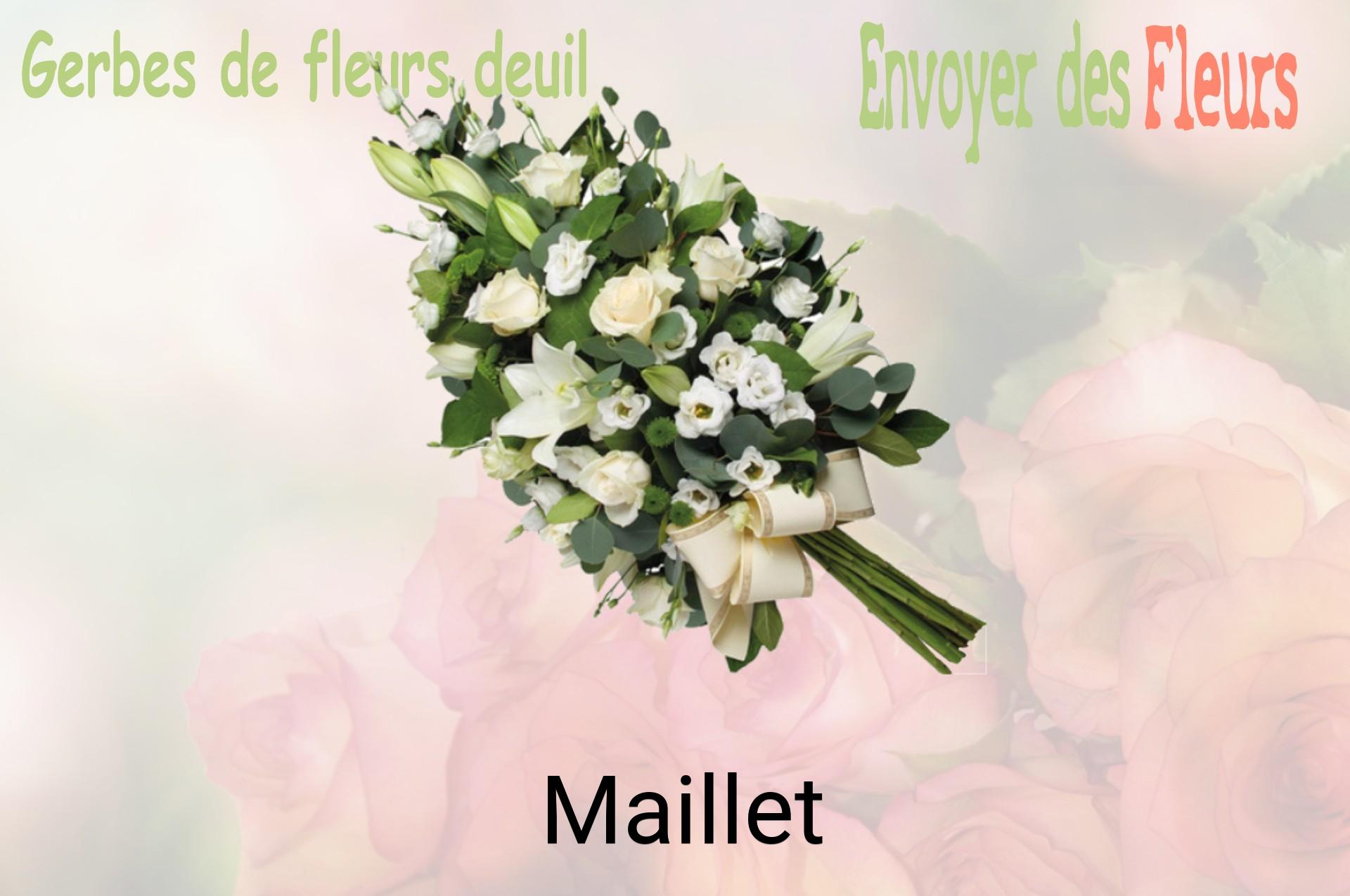Gerbe de fleurs de deuil livrée à Maillet